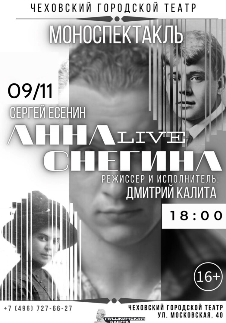 СПЕКТАКЛЬ «АННА СНЕГИНА. LIVE»